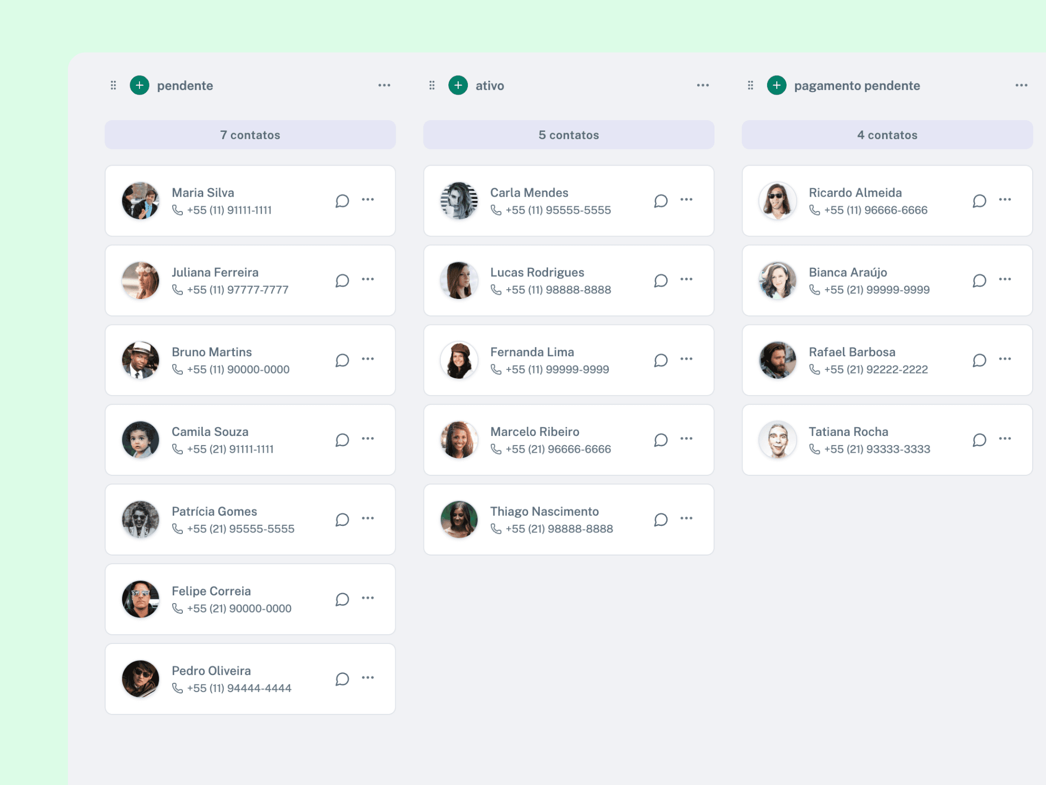 Quadro Kanban - TalkyZap WhatsApp
